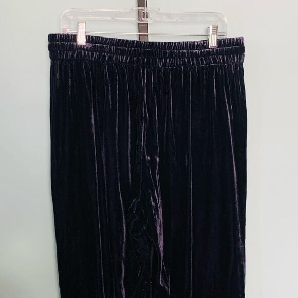 J. Crew Navy Velvet Drawstring Joggers Size 10 - Picture 6 of 8